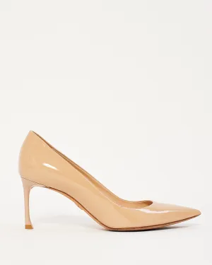 Dior Beige Patent Leather Point Toe Pumps - 36