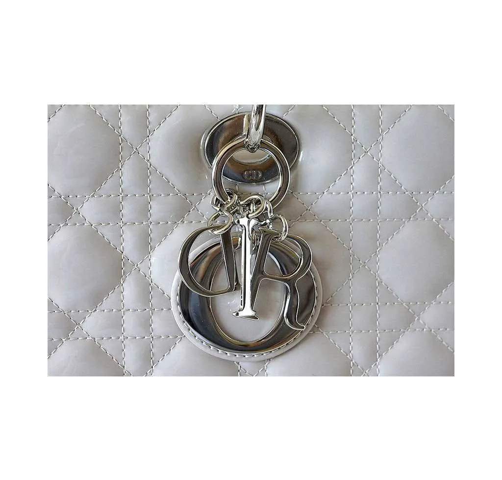 Dior Lady Dior Bag Pearl Grey