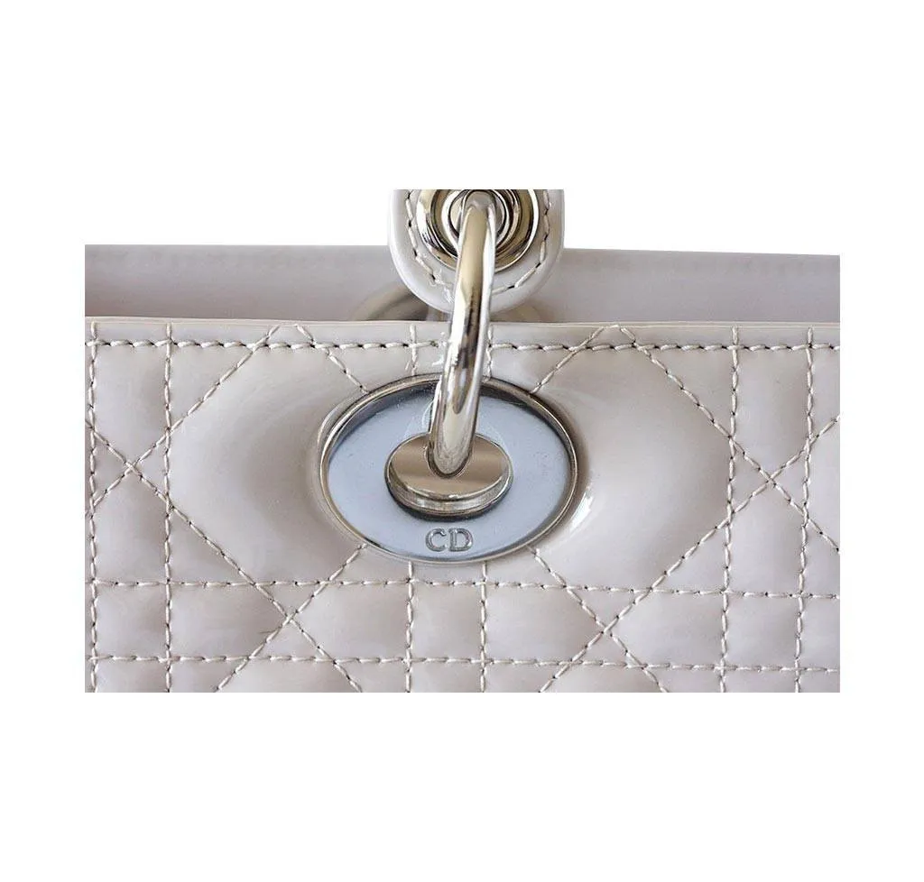Dior Lady Dior Bag Pearl Grey