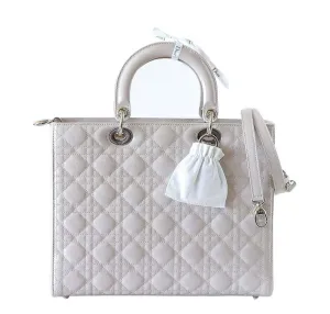 Dior Lady Dior Bag Pearl Grey
