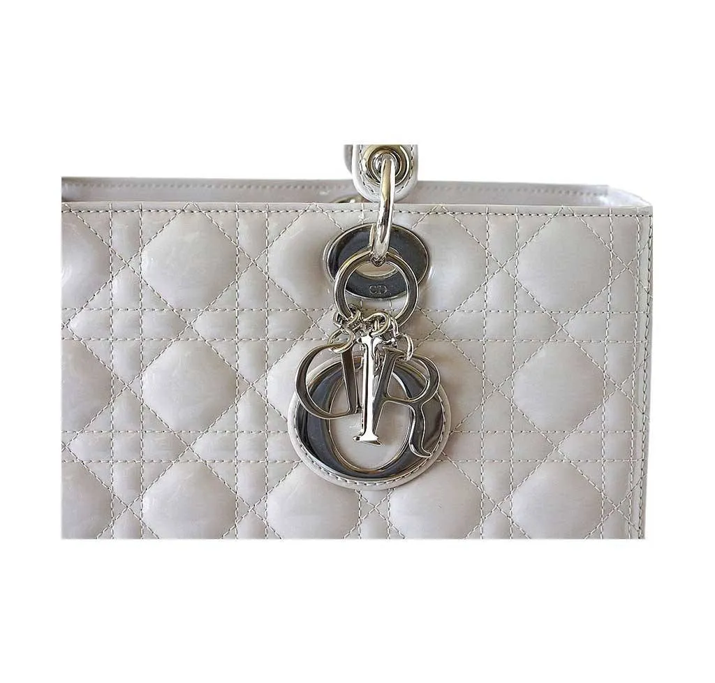 Dior Lady Dior Bag Pearl Grey