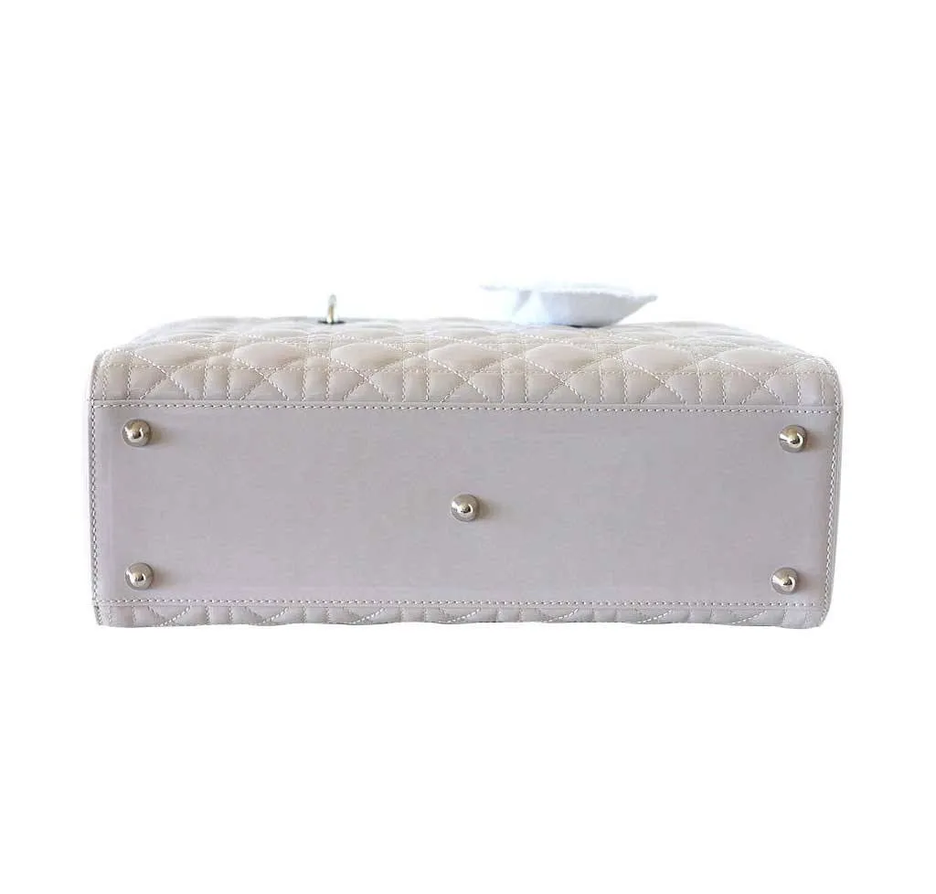 Dior Lady Dior Bag Pearl Grey