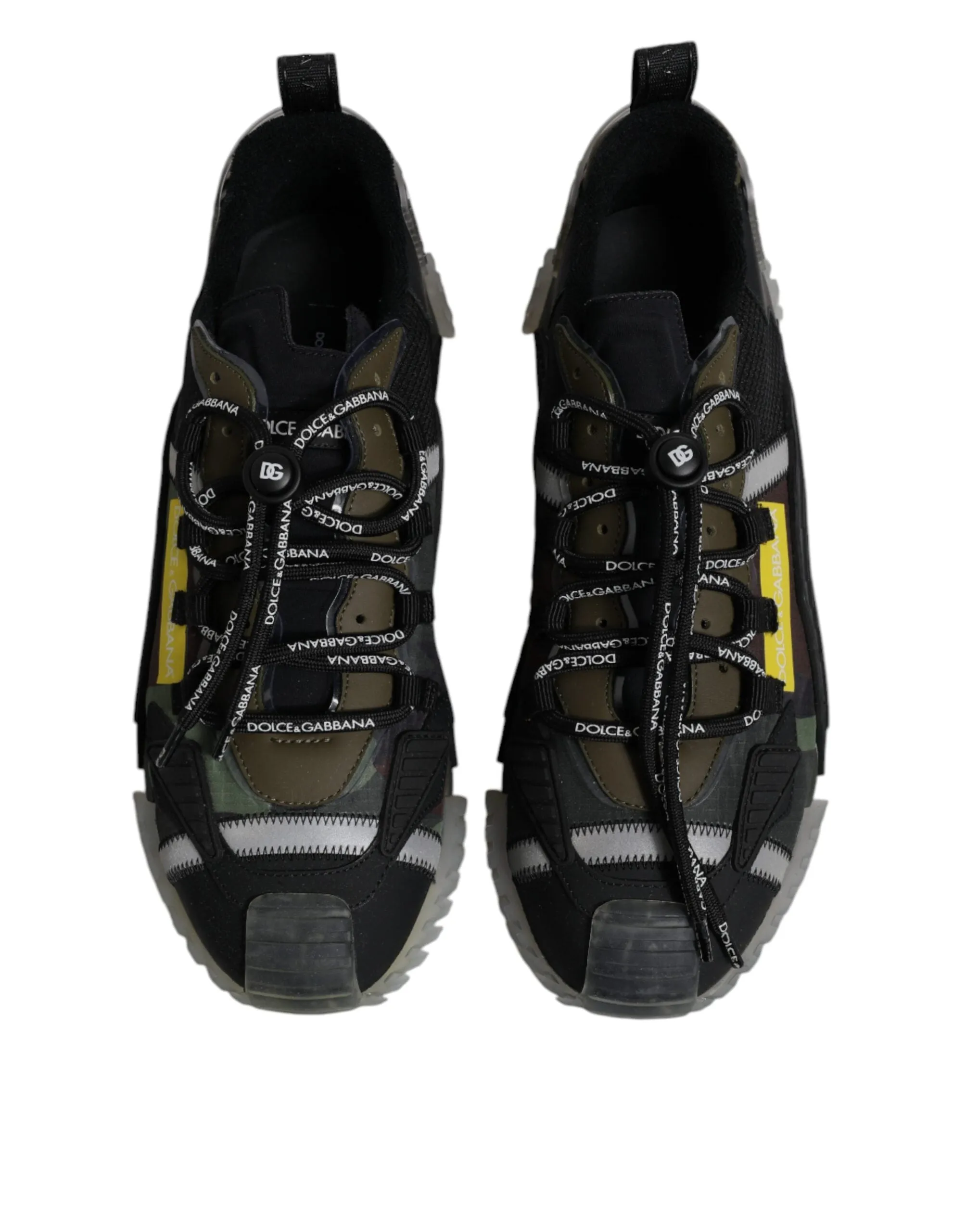 Dolce&Gabbana NS1 Men Green Sneakers Polyester Low Top Flat Trainer Shoes EUR 44