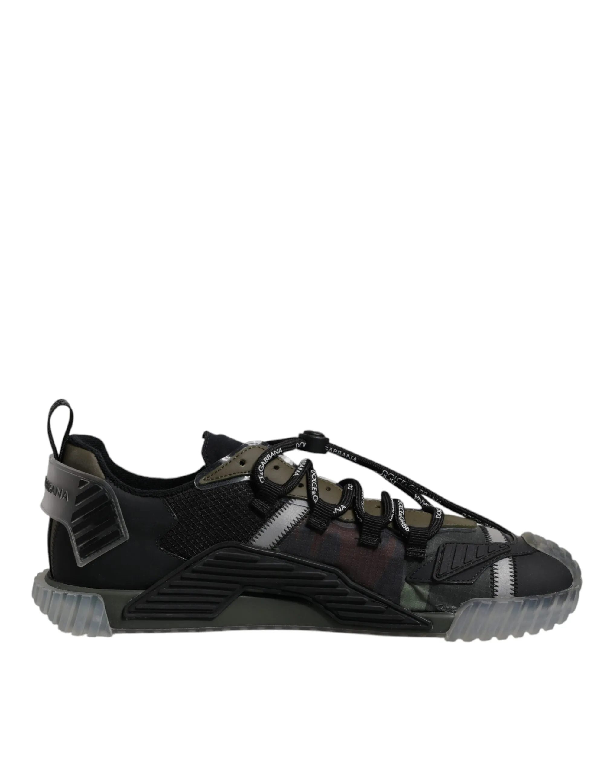 Dolce&Gabbana NS1 Men Green Sneakers Polyester Low Top Flat Trainer Shoes EUR 44