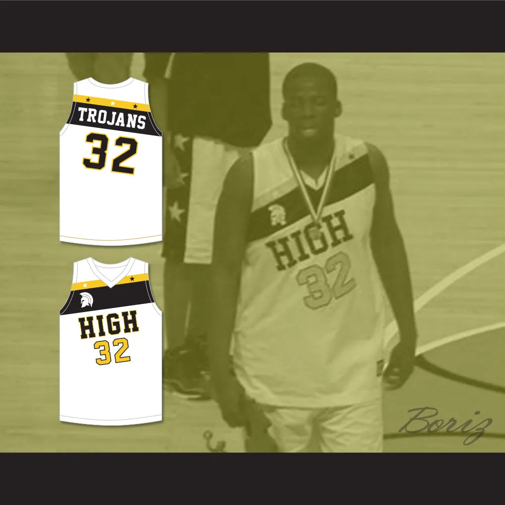 Draymond Green 32 Saginaw High School Trojans White Basketball Jersey 1