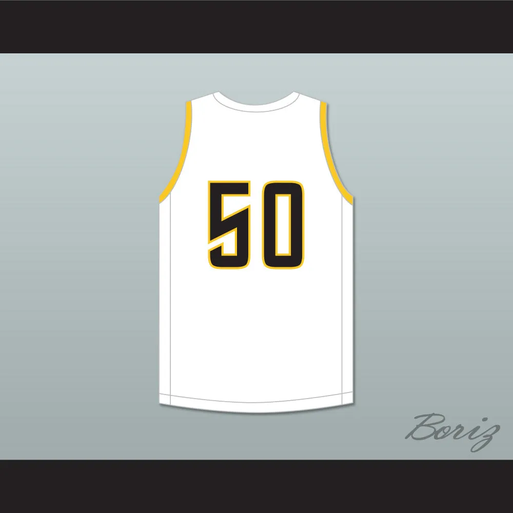 Draymond Green 50 Saginaw High School Trojans White Basketball Jersey 1