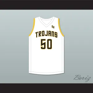 Draymond Green 50 Saginaw High School Trojans White Basketball Jersey 2