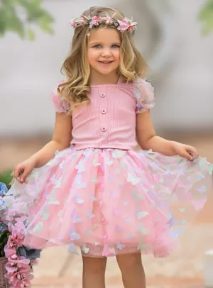 Dream Of Spring Butterfly Tulle Skirt Set