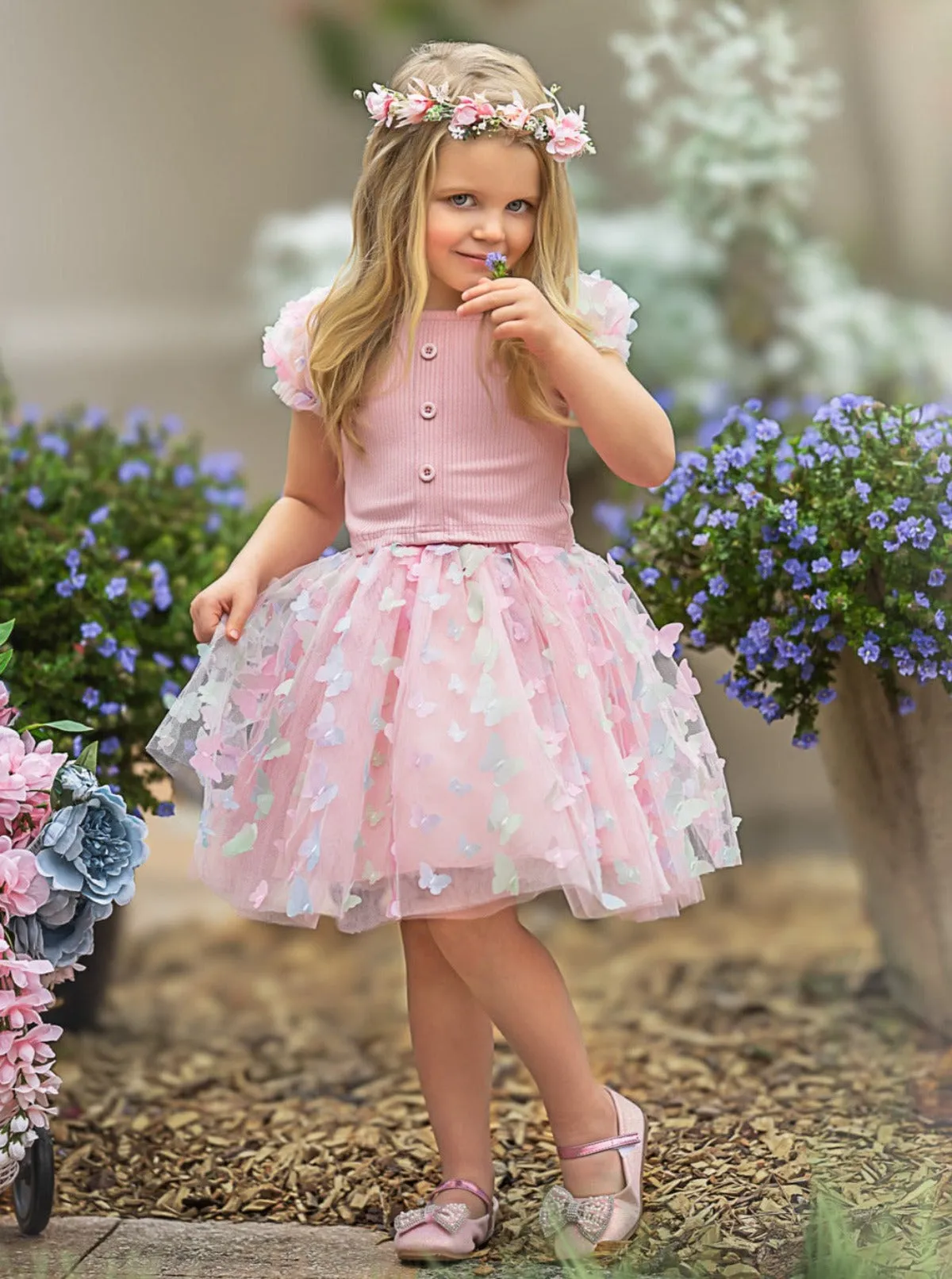 Dream Of Spring Butterfly Tulle Skirt Set