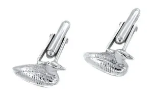 Duck Decoy Cufflinks in Sterling Silver