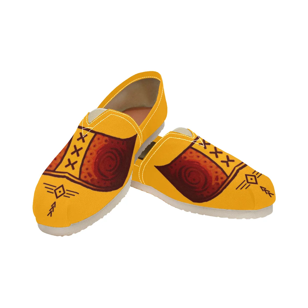 Dutch Clogs Yellow - Casual Canvas Slip-on Shoes