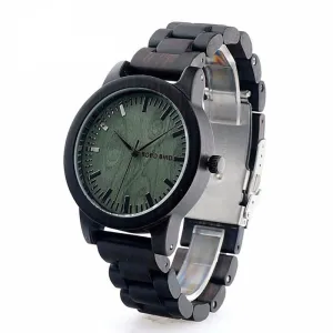 Ebony Wooden Quartz Watch