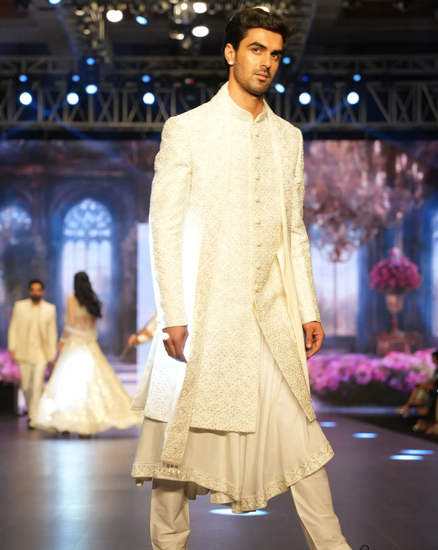 Embroidered Ivory Sherwani
