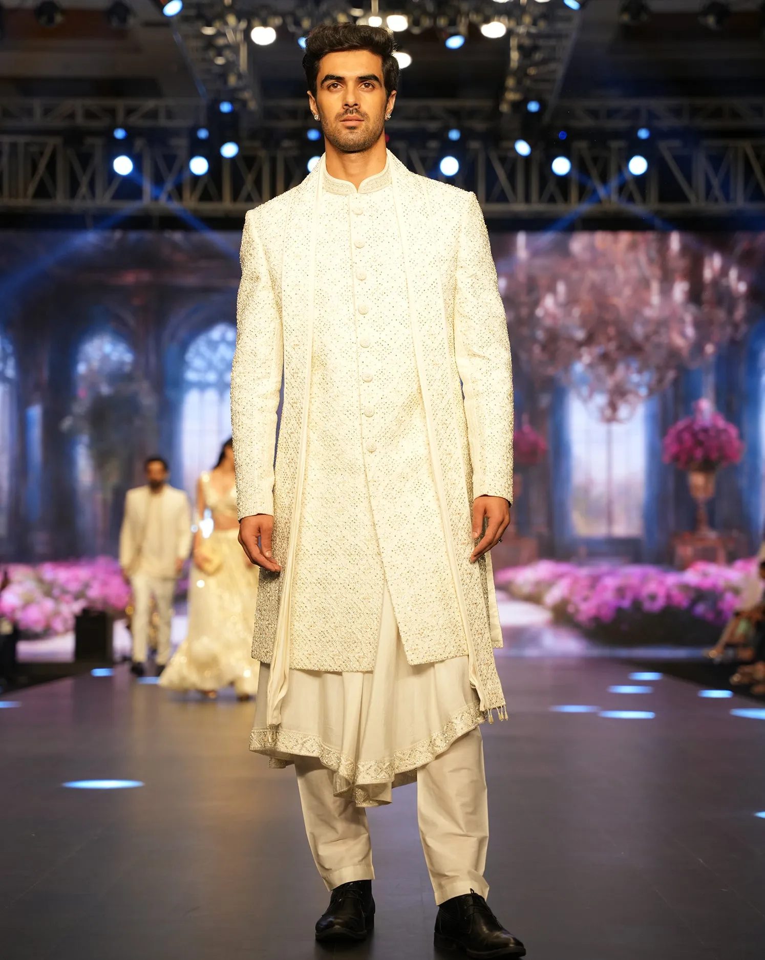 Embroidered Ivory Sherwani