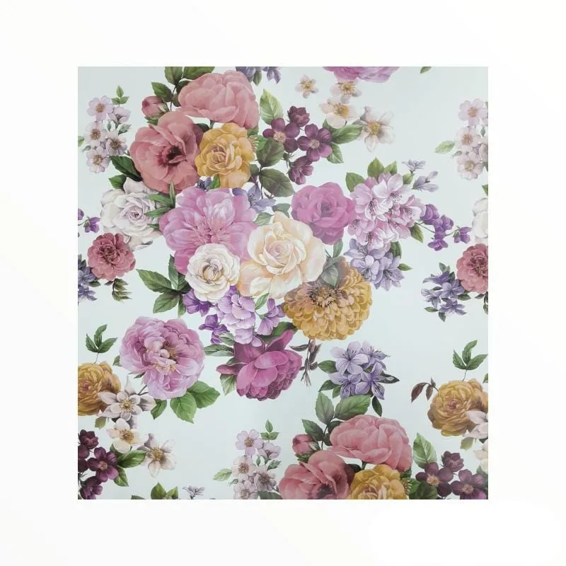 Flannel Backed Roses Plastic Tabling 246A 140 cm