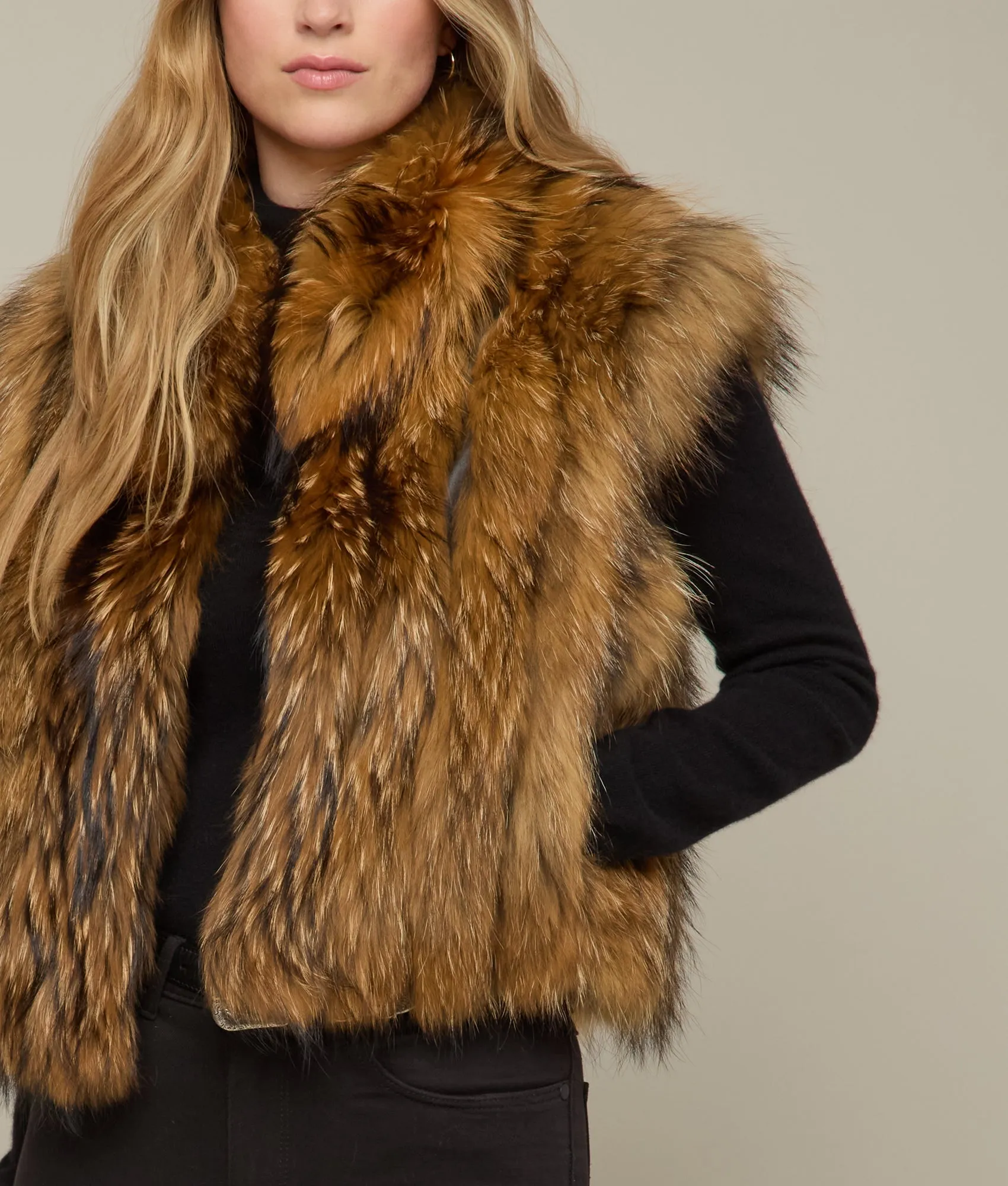 Fox Vest :: Brown/Black Multi