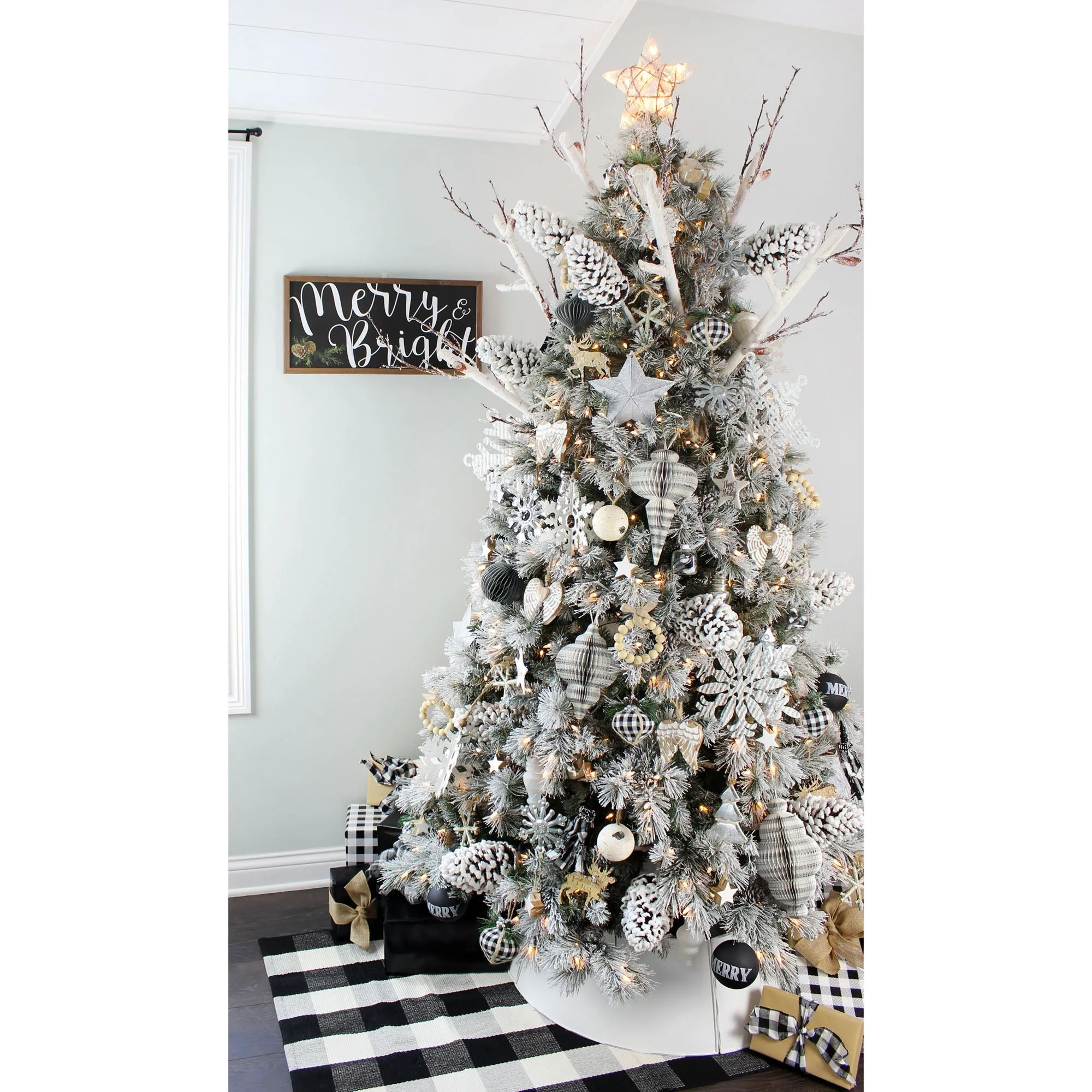 Galvanized Snowflake Ornaments (6-Pack)