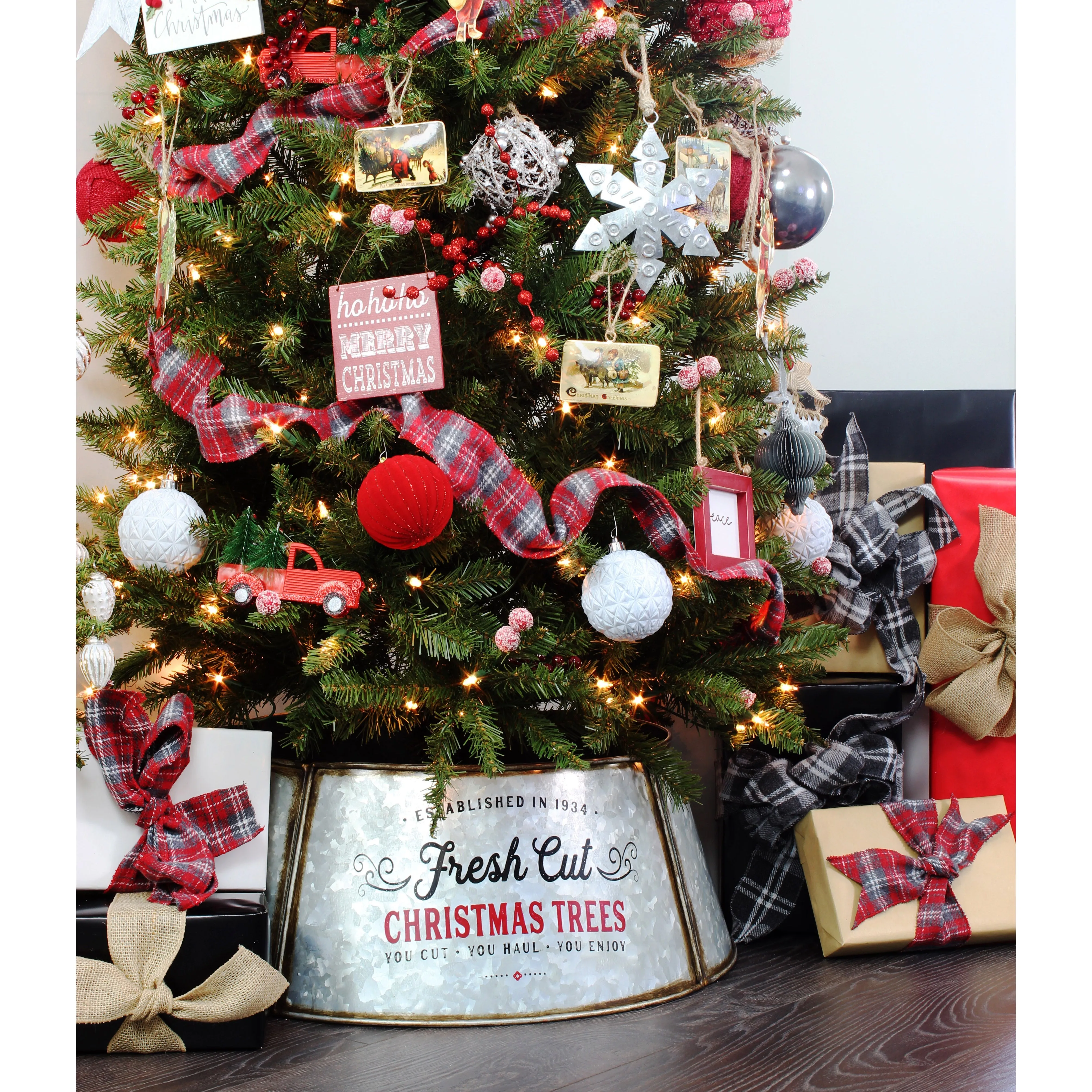 Galvanized Snowflake Ornaments (6-Pack)
