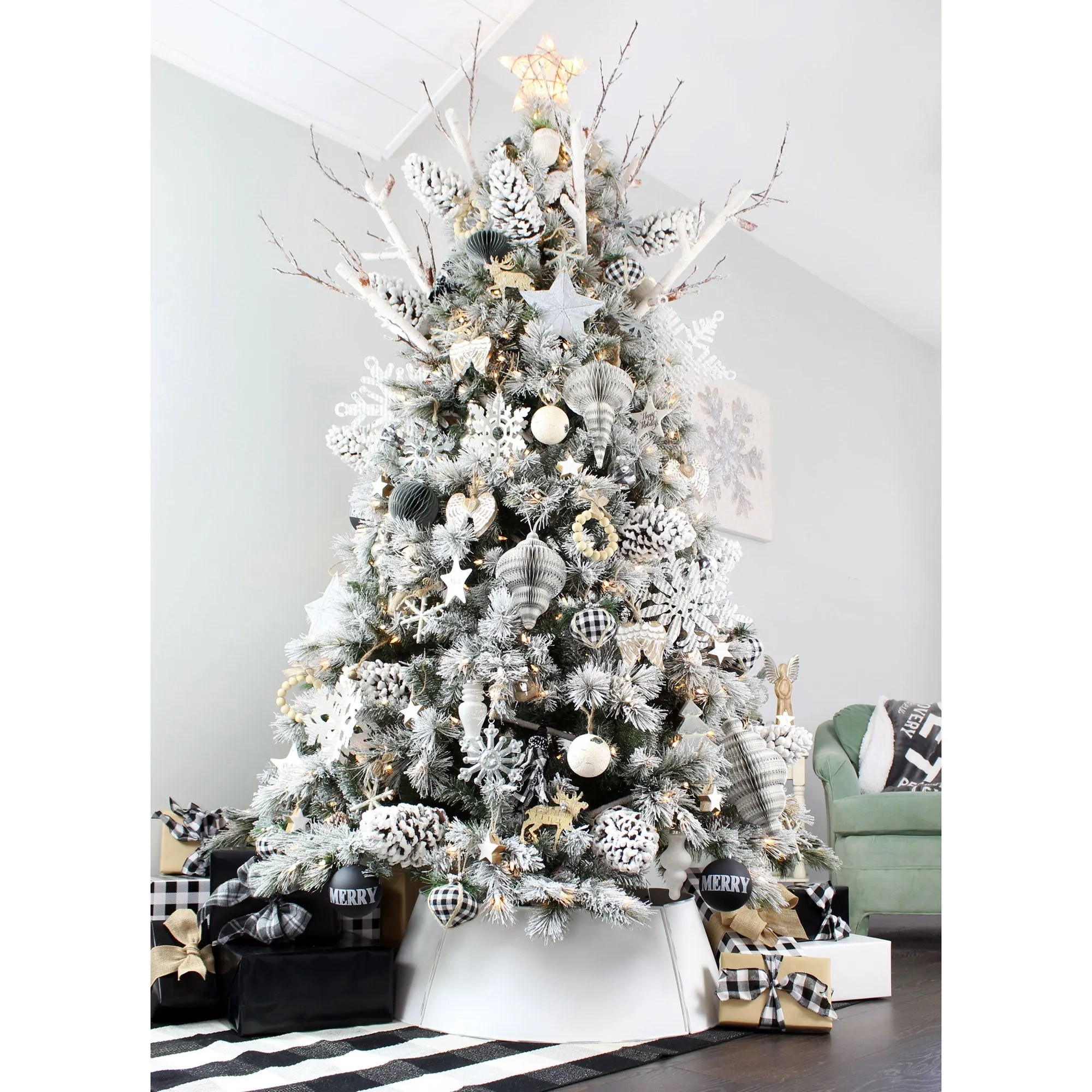 Galvanized Snowflake Ornaments (6-Pack)