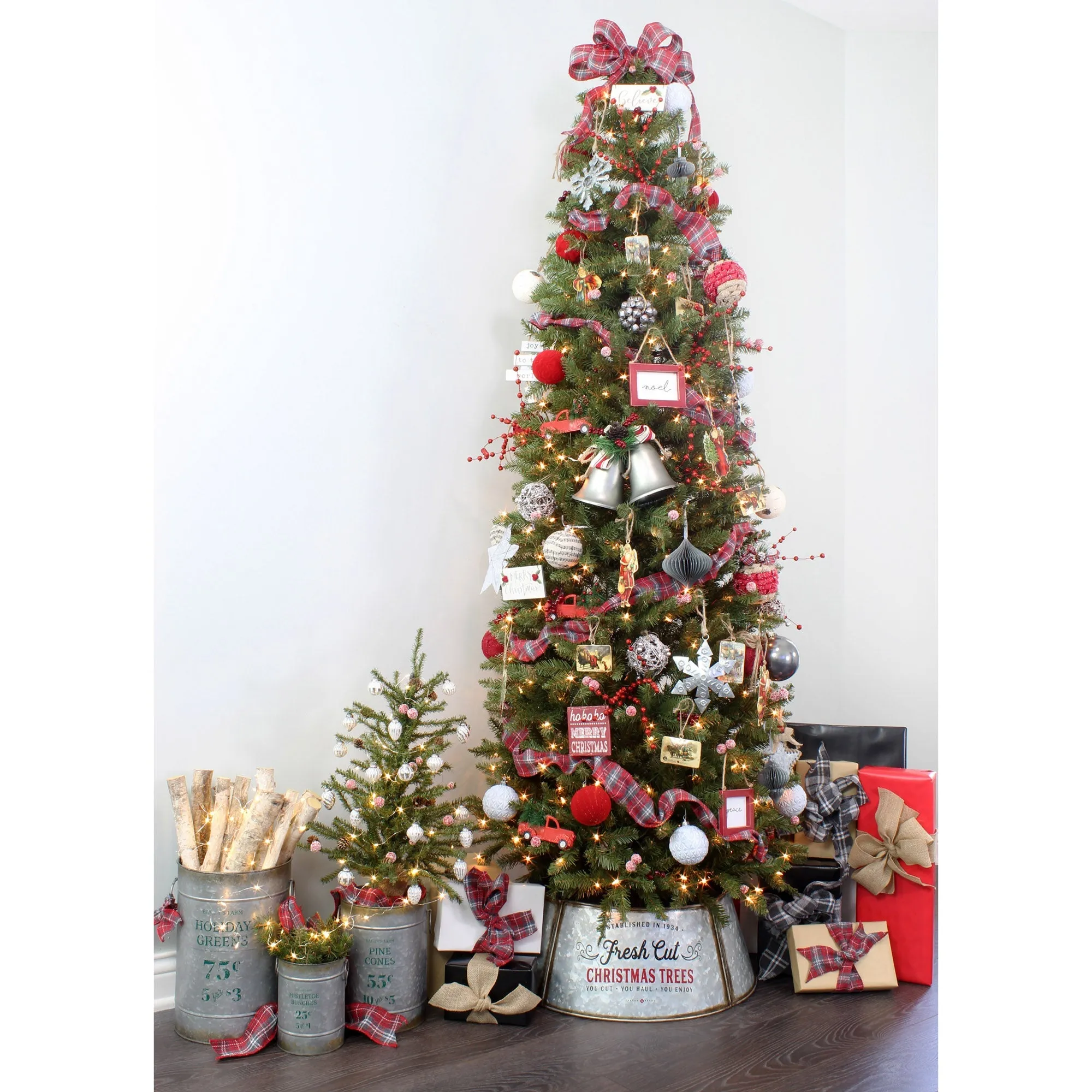 Galvanized Snowflake Ornaments (6-Pack)