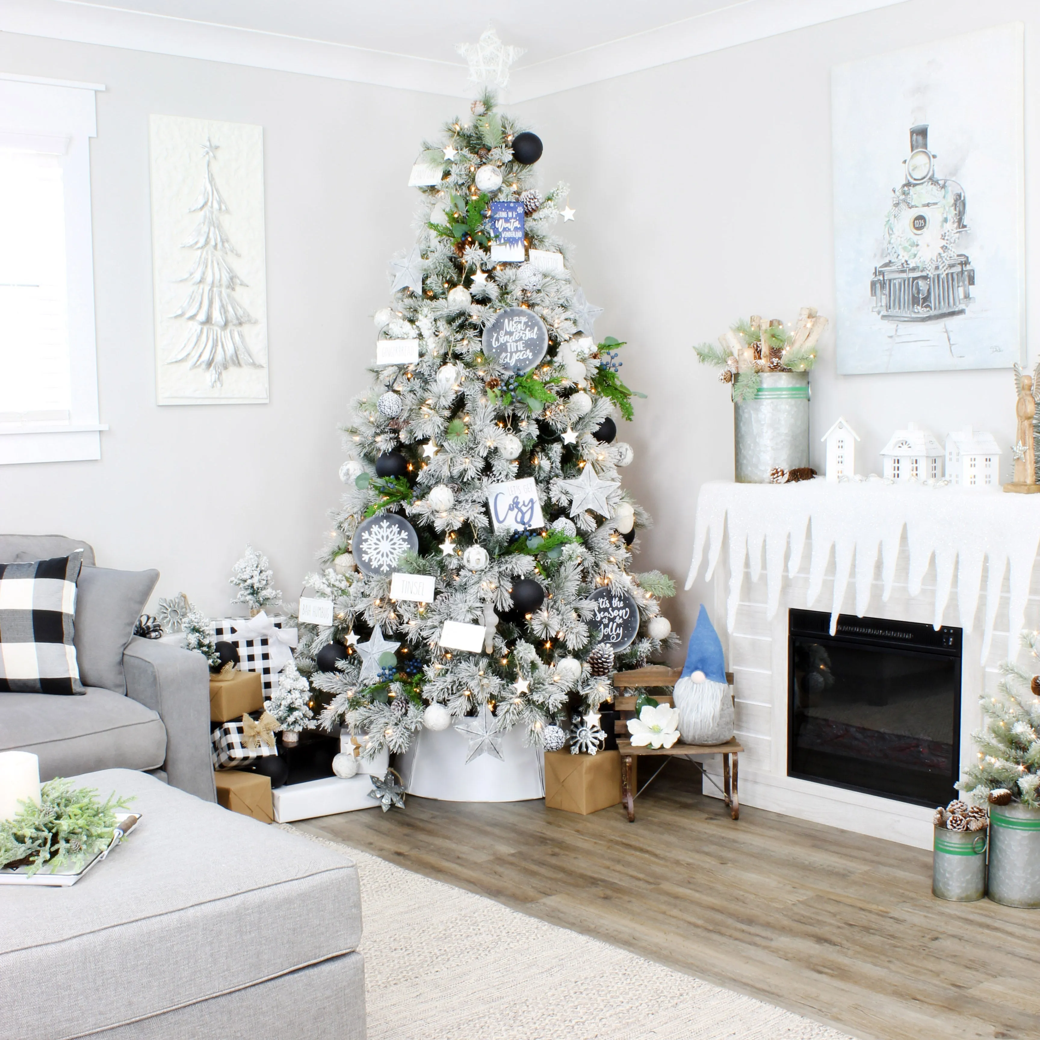 Galvanized Snowflake Ornaments (6-Pack)