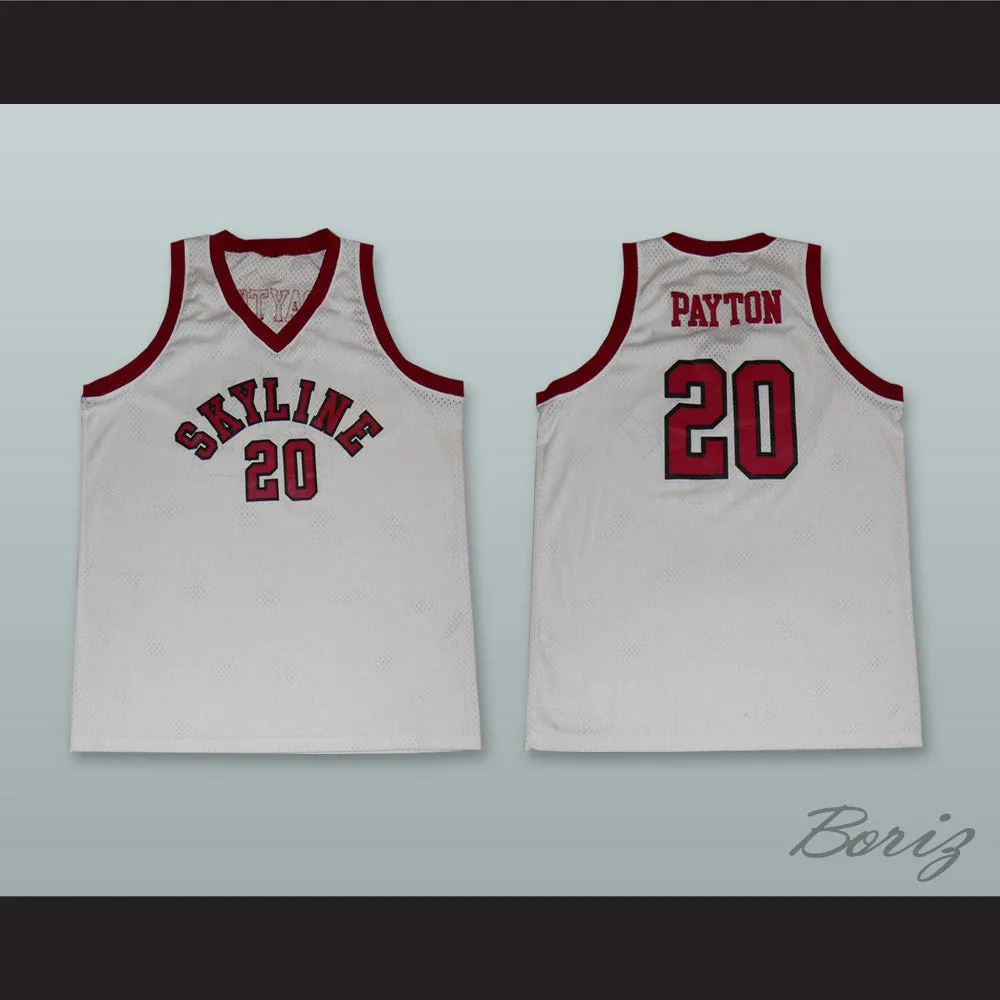 Gary Payton 20 Skyline High School White Basketball Jersey