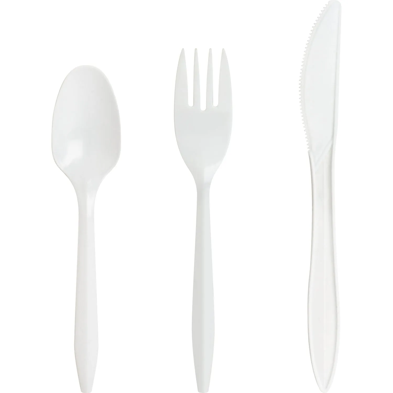 Genuine Joe Medium-Weight Cutlery Plastic Spoons, 1000 Pack - Disposable