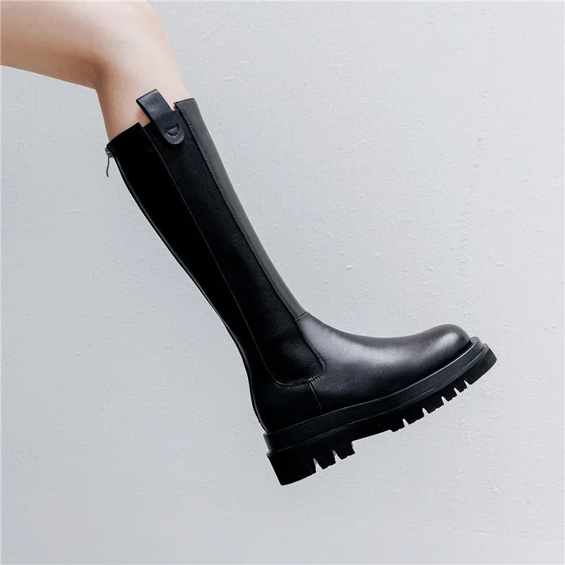 Genuine Leather Thick Bottom boots