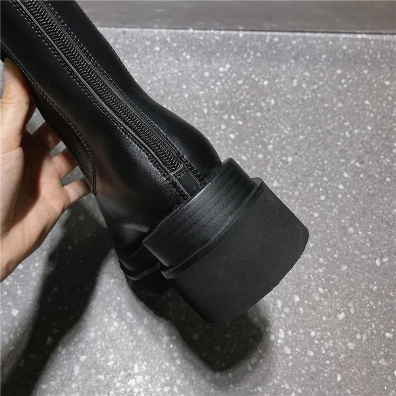 Genuine Leather Thick Bottom boots
