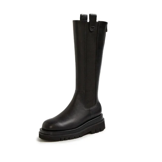 Genuine Leather Thick Bottom boots