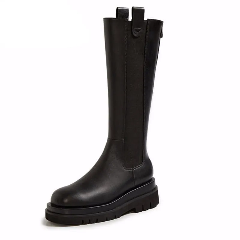 Genuine Leather Thick Bottom boots
