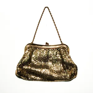 Gold Mesh Wristlet by Whiting and Davis
