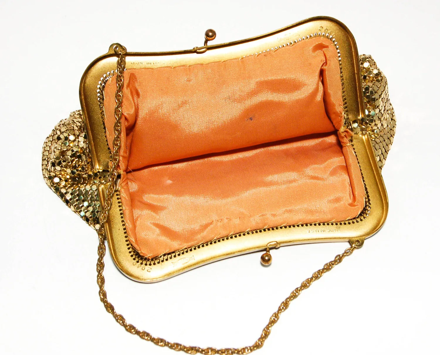 Gold Mesh Wristlet by Whiting and Davis