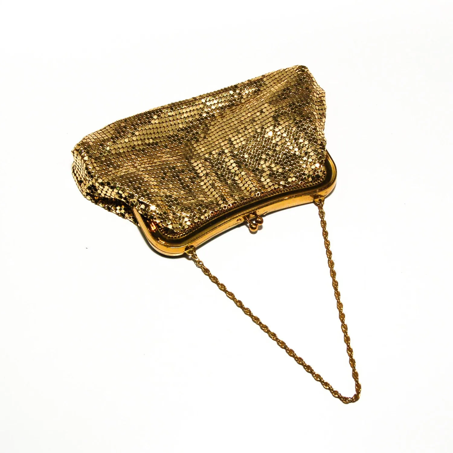 Gold Mesh Wristlet by Whiting and Davis