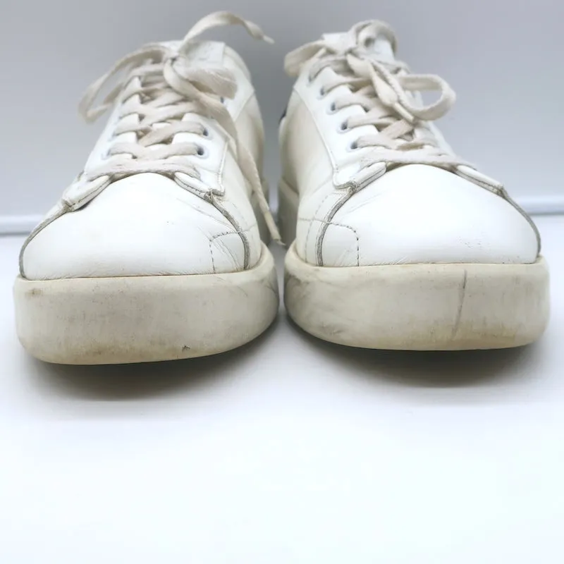 Golden Goose Purestar Low Top Sneakers White & Black Leather Size 43