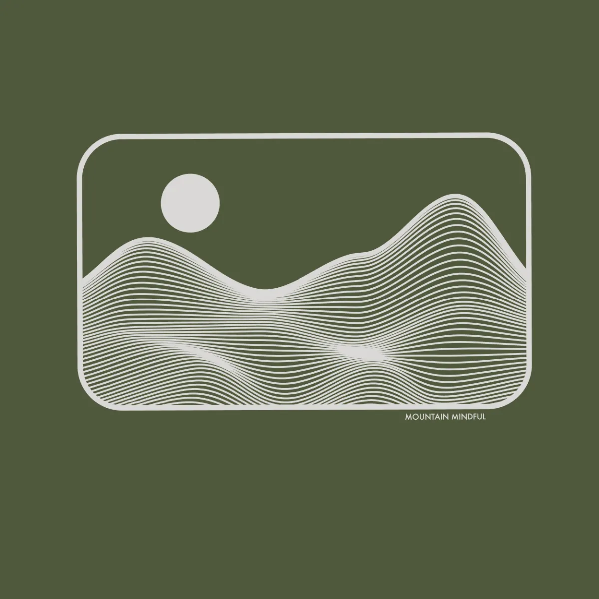 Green Digital Rectangle Mountain T-shirt