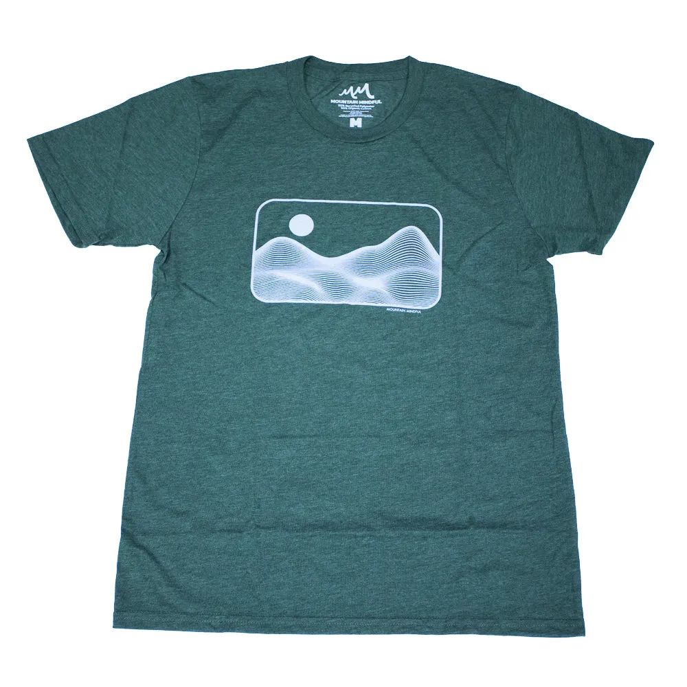 Green Digital Rectangle Mountain T-shirt
