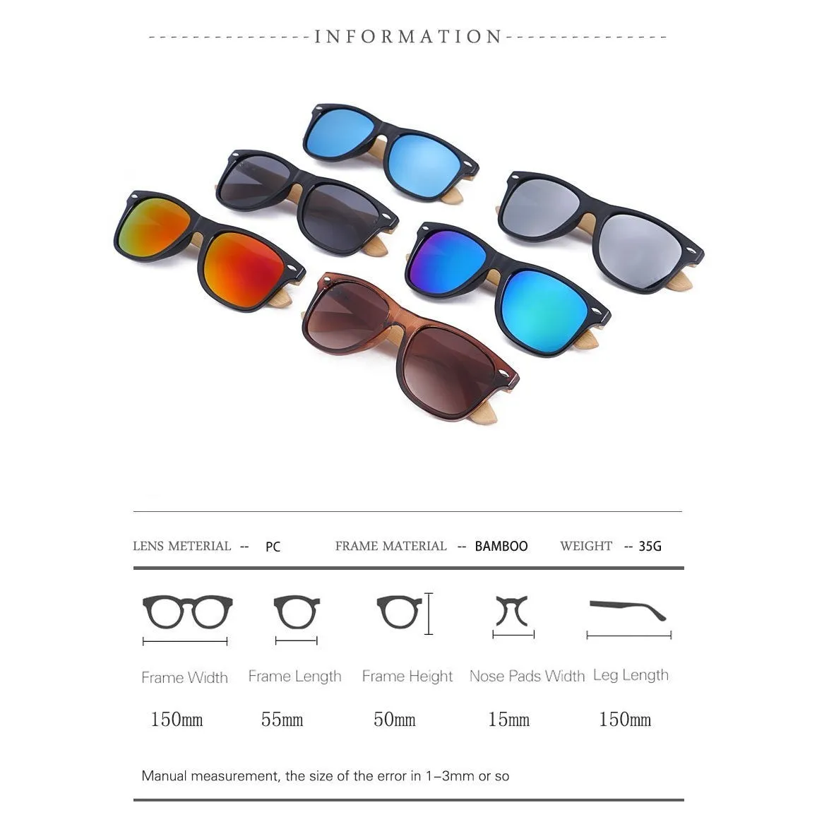 Handcrafted Sunglasses (Unisex) <br> Bamboo & Glass