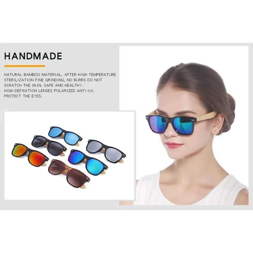 Handcrafted Sunglasses (Unisex) UV400 <br> Bamboo & Glass