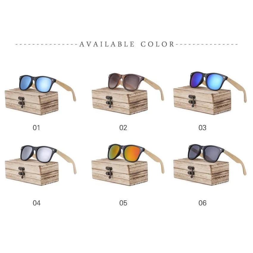 Handcrafted Sunglasses (Unisex) UV400 <br> Bamboo & Glass