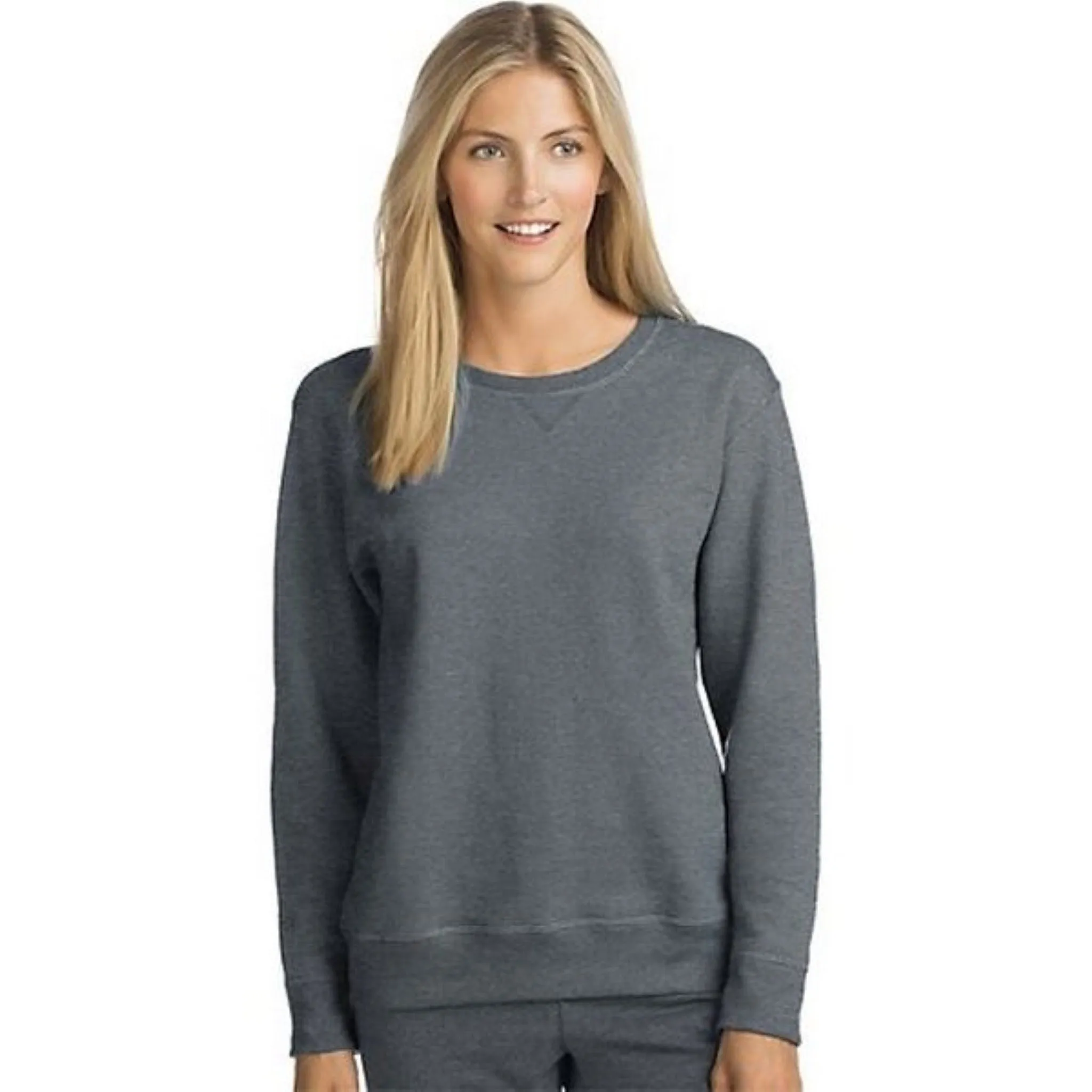 Hanes Women's V-Notch Pullover Fleece Sweatshirt