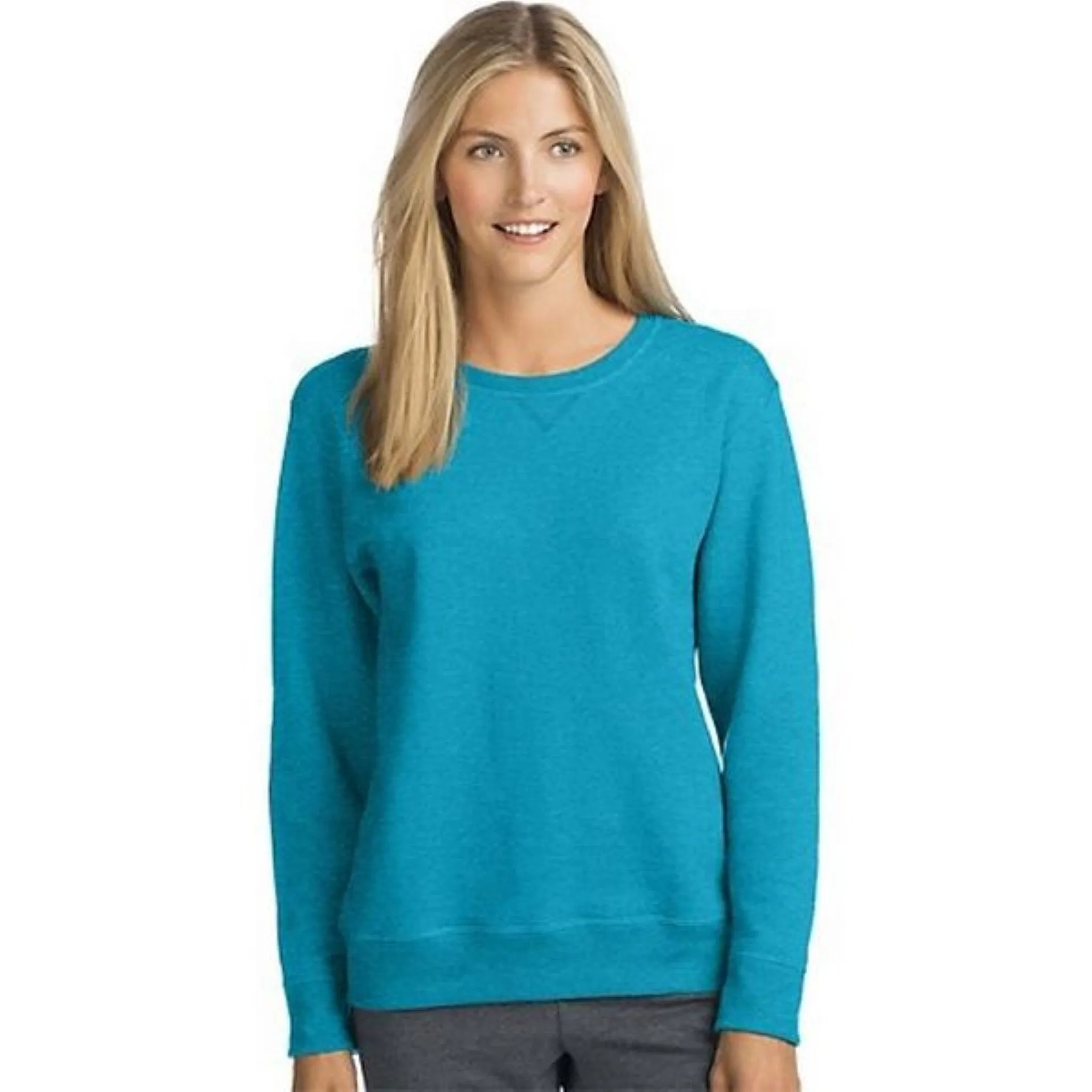 Hanes Women's V-Notch Pullover Fleece Sweatshirt