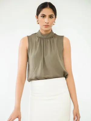 High Neck Sleeveless Top