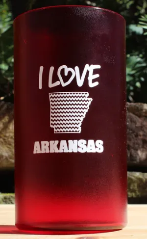 I Love Ark Ruby 20 oz Glass