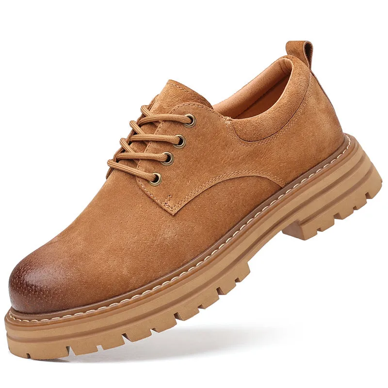 INSTOCK-Thick sole inner Martin boots men's low-cut work boots.