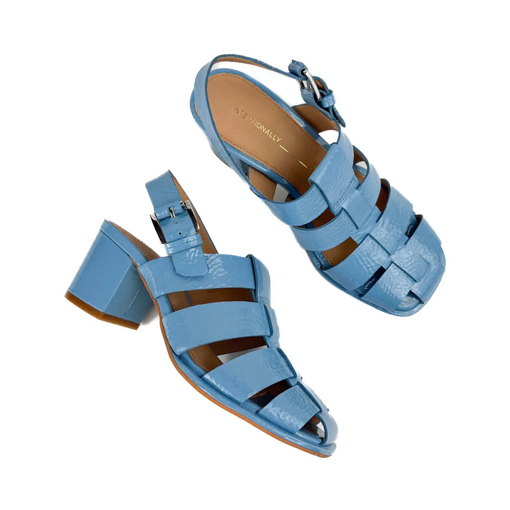 Intentionally Blank - July Fisherman Heel (Bright Blue)