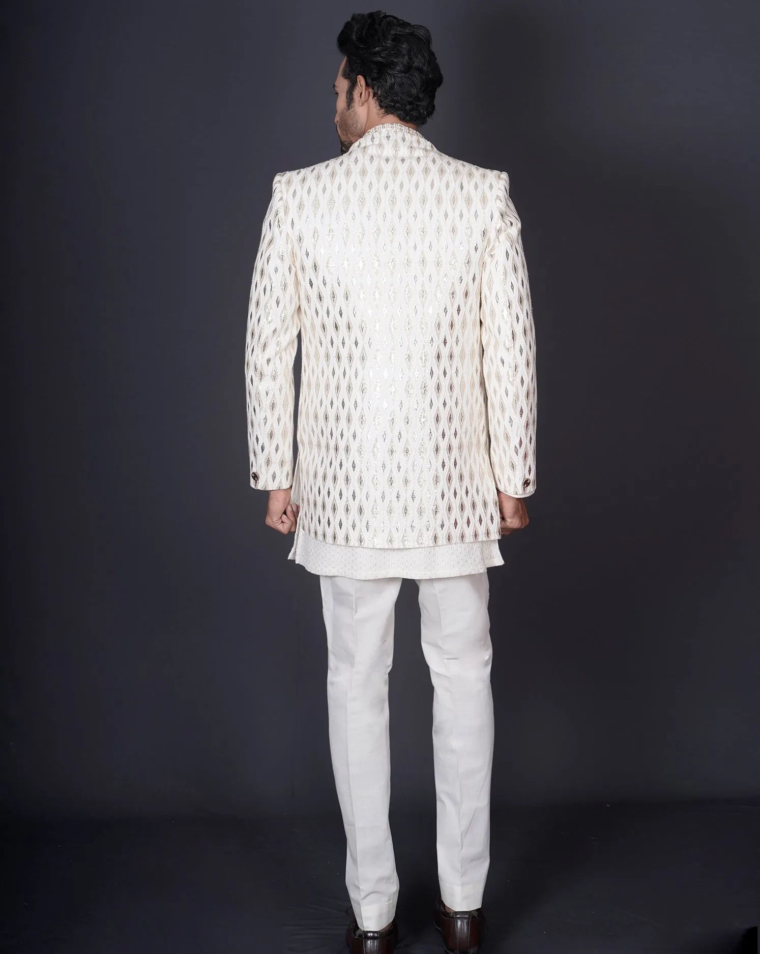 Ivory Jacket Kurta Set