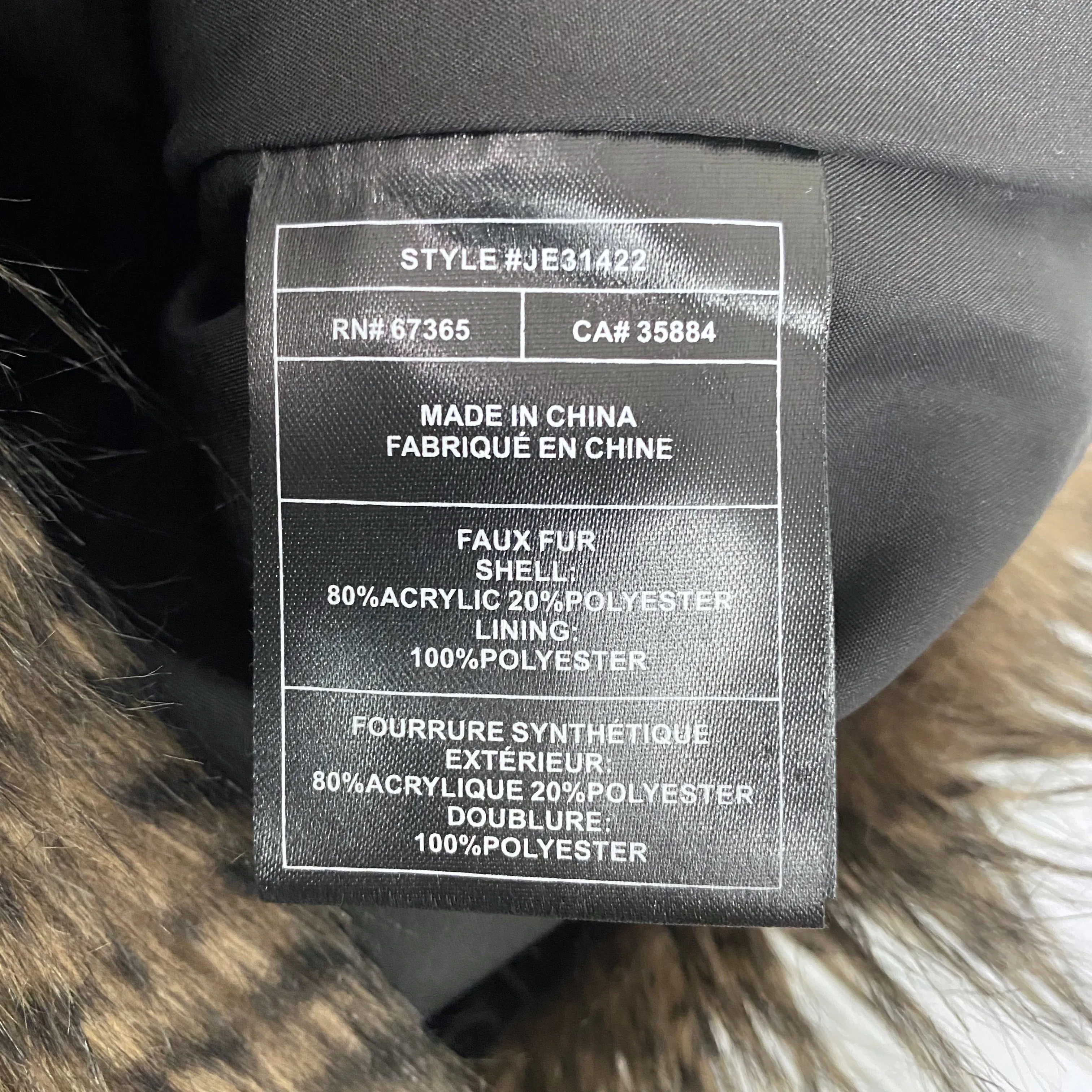 Jack by BB Dakota Black Brown Striped Faux Fur Vest Pockets