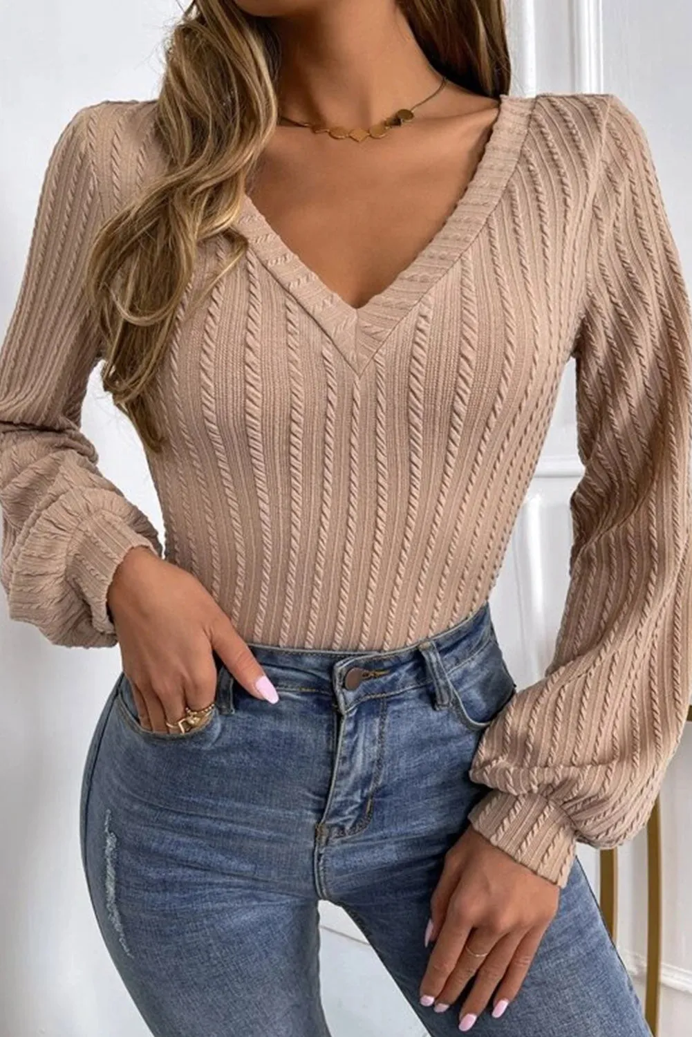 Jacquard Lantern Top