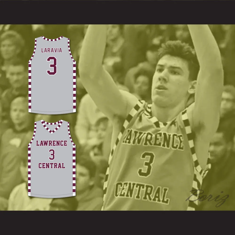 Jake LaRavia 3 Lawrence Central High School Bears Gray Basketball Jersey 2